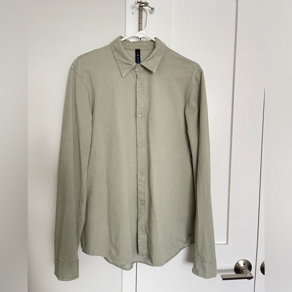Green lululemon button up shirt